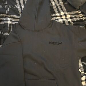 Essentials Black Hoodie Stretch Limo